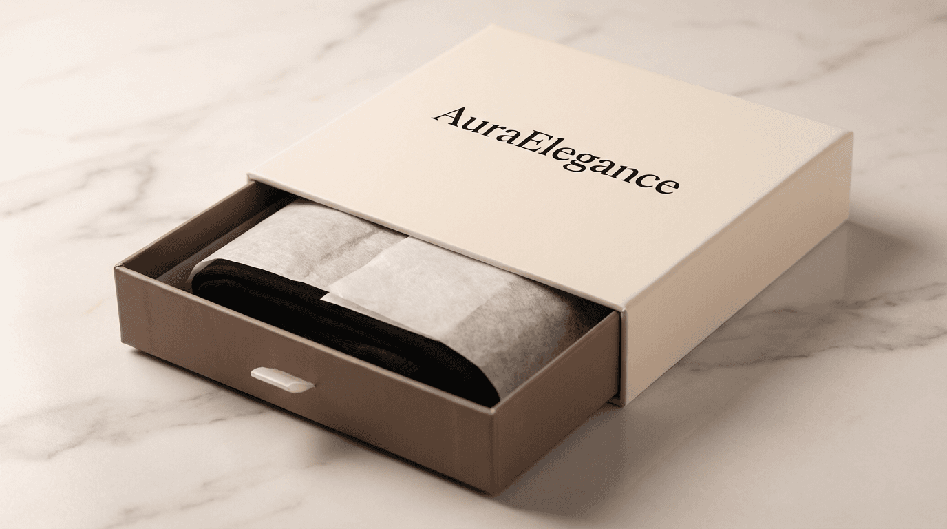 Packaging de luxe Aura Elegance avec boîte élégante