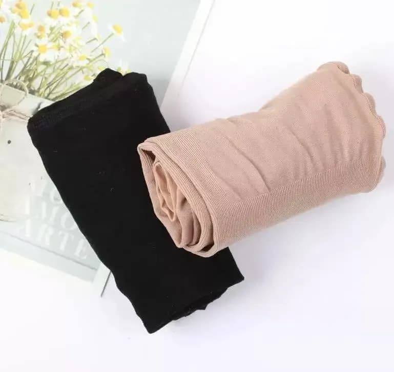 Aura Velours 200D - Collant élégant polaire gainant noir et nude clair | Collant de luxe Aura Elegance